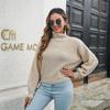 Chic Women Colorful Blend Autumn Loose Turtleneck Balloon Sleeve Winter Sweater Sizes S to L