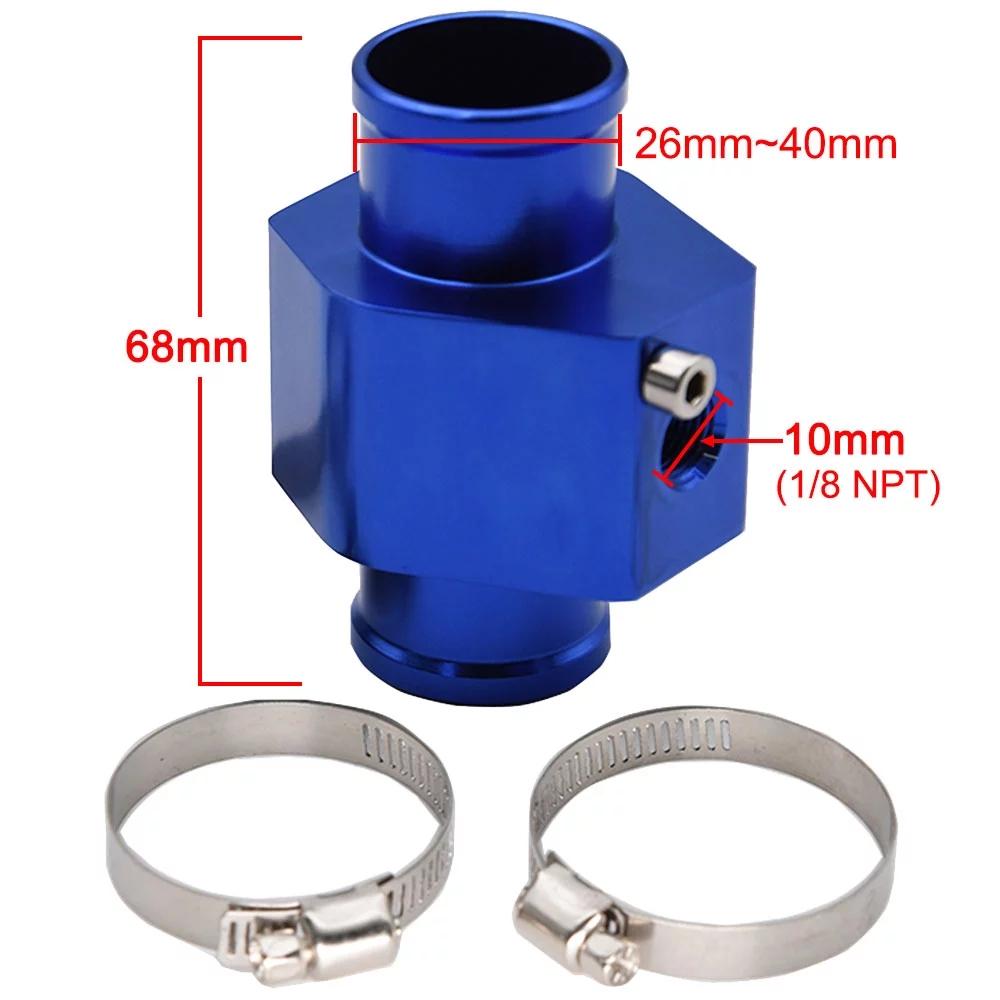 Universal 2 IN 1 Auto Runde LCD Digital Wasser Temperatur Gauge Mit Wasser Temp Joint Rohr Sensor 10MM Adapter voltmeter