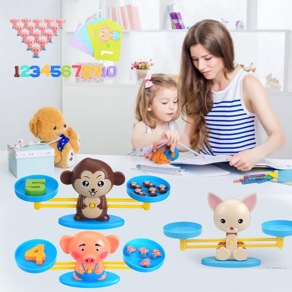 Animals Number Balance Math Toys Preschool Toddler Balancing ...