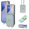 Crossbody Ring Stand Phone Case for Samsung Galaxy Z Flip 8 7 6 5 4 3 5G Flip7 FE Flip8 Lanyard Wallet Cards Slots Leather Cover