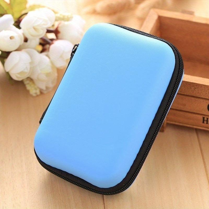 1 Pcs Earphone Wire Box Rectangle Data Line Cables Storage Box Case Container Organizer Coin Purse Box
