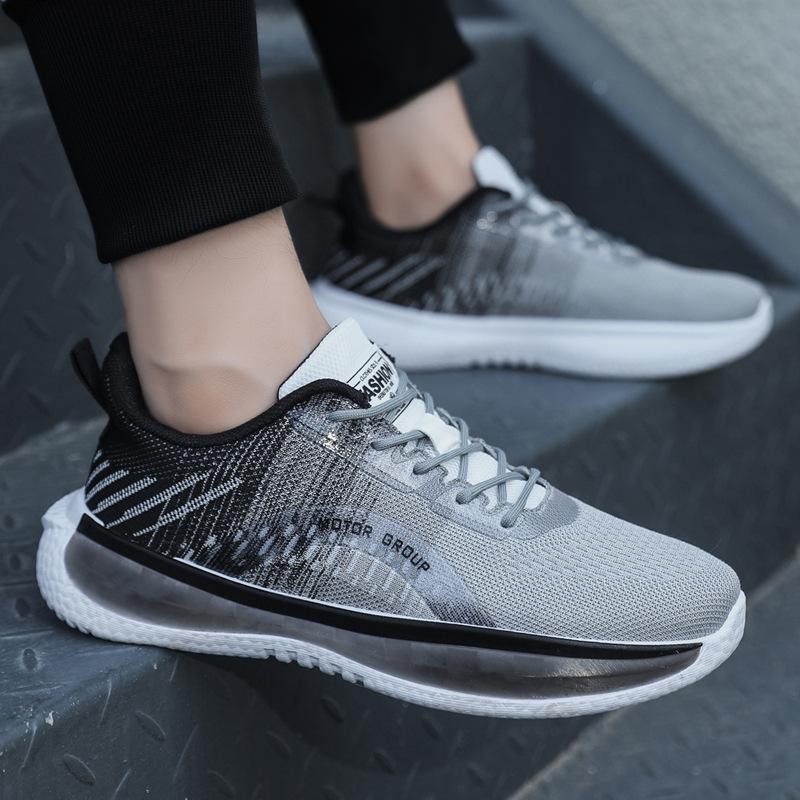 2025 Autumn New Men's Shoes Fly-woven Mesh Running Shoes Korean Version Trend Casual Shoes Men's Fashion Sports Shoes
