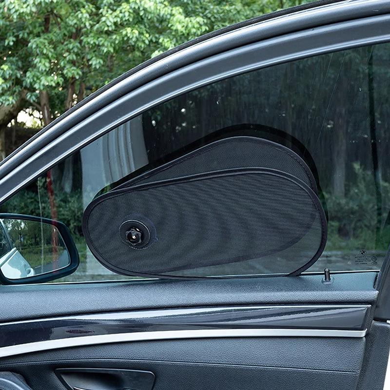 Drehbarer Auto-Seitenscheiben-Sonnenschutz Saugbecher-Typ Faltbarer Auto-Sonnenschutzvorhang UV-Schutz Universal Schwarz Sonnenblende