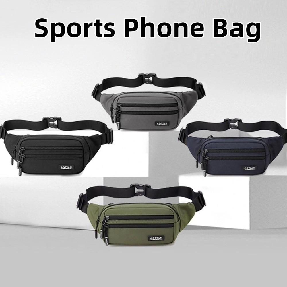 Large Capacity Sports Phone Bag Multi-function Men Chest Bag Running Waist Bags  Outdoor Riding