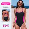 European & American Backless Ruched High-Waist One-Piece Swimsuit for Women - 2023 New Fashion Conservative Style