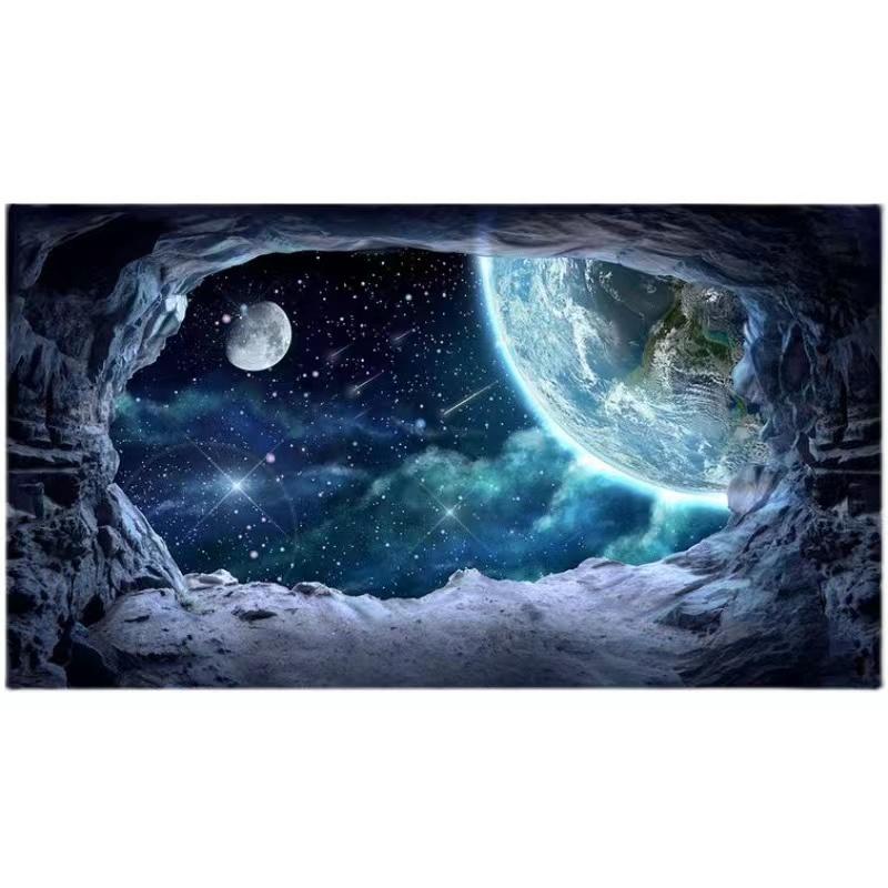 5D-Diamant-Malerei-Set zum Selbermachen, Kreuzstich, Kunsthandwerk, Wanddekoration, Landschaft, großes Format, voller Diamanten, Wohnzimmer, Heim-Kunst-Dekoration