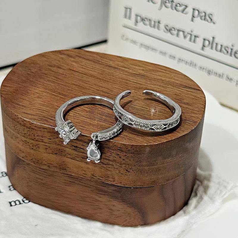 Super Immortal Starlight Lace Sparkling Diamond Zir*****Pening Ring Light Luxury Fashion High Sense Unique Exquisite Ring Woman
