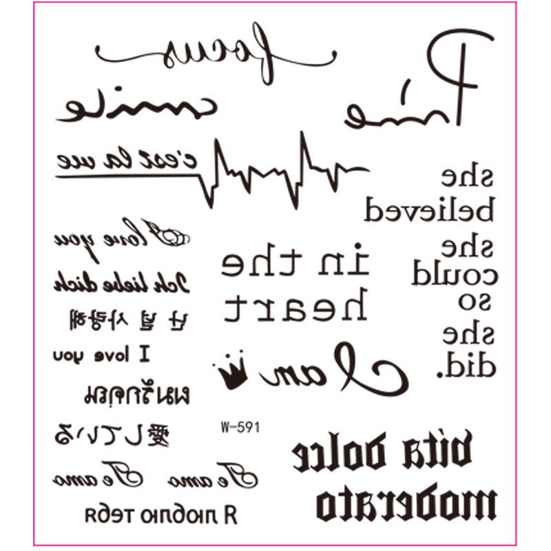 Campus Students Male And Female Tattoo Stickers Waterproof Tattoo Stickers Cartoon Butterfly Text Tattoos