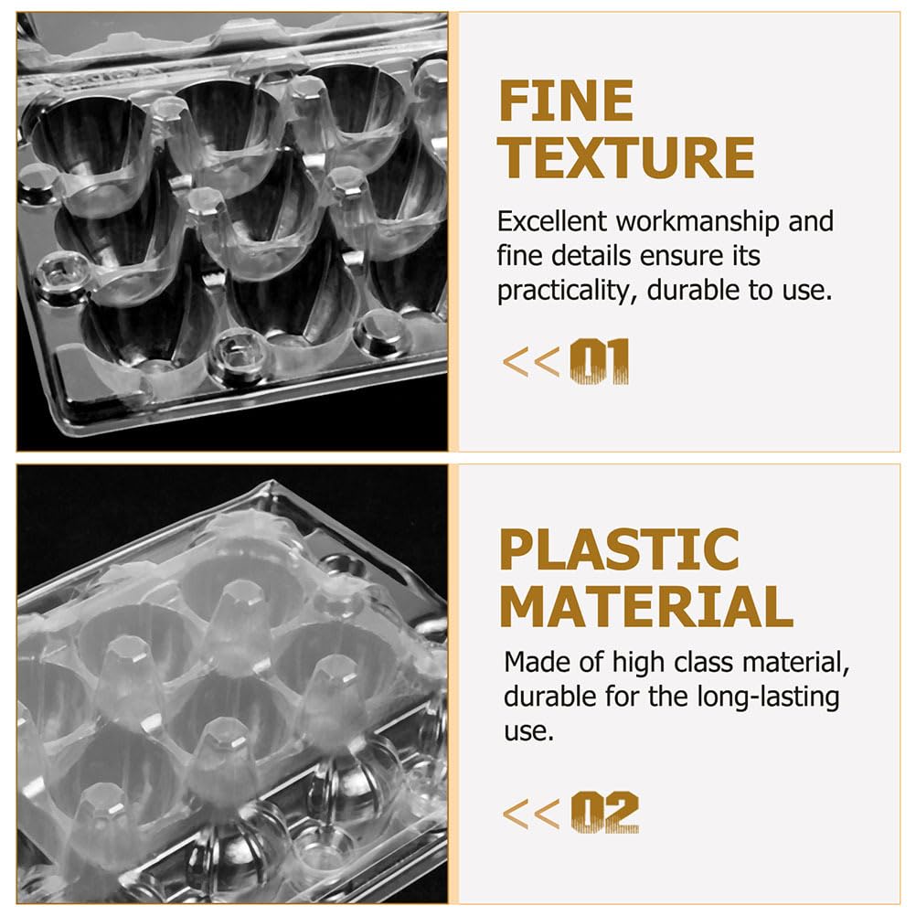 Uonlytech 20-Piece Clear Quail Egg Cases, Clear Plastic Refrigerator Egg Storage Boxes, Convenient Kitchen Storage, 21.5 x 13.5 x 3 cm