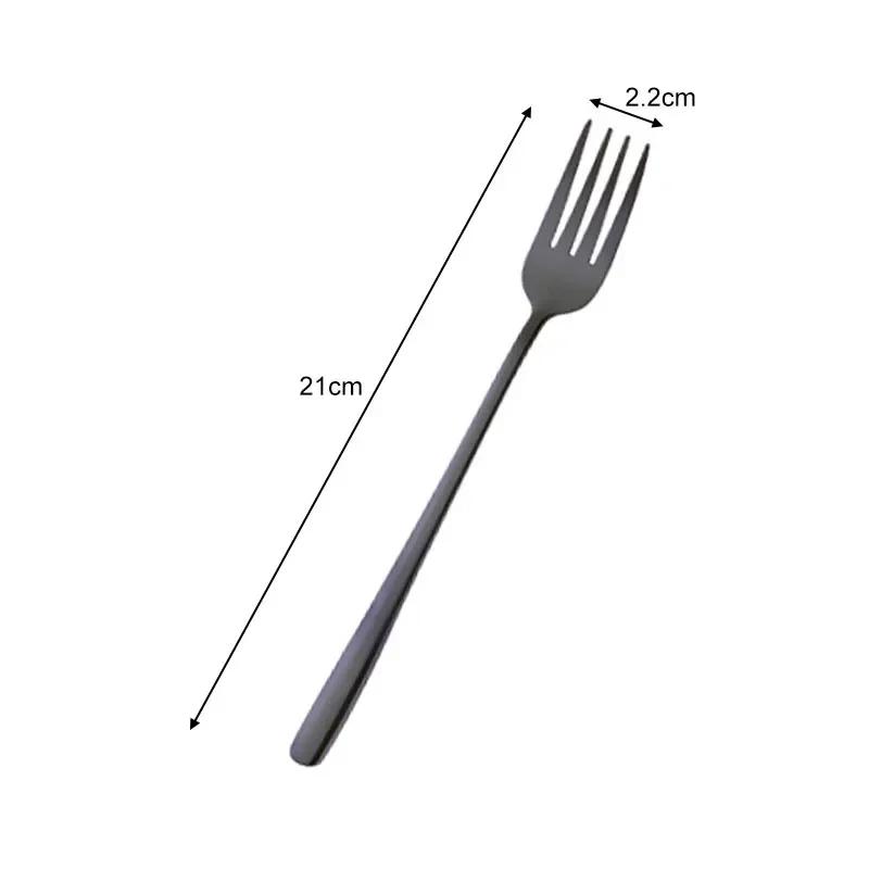 Stainless Steel Long Handle Dinner Fork Rainbow Fork Hotel Restaurant Party Supplies Dinnerware Steak Gold Fork Table Decoration
