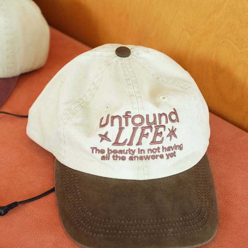 BALLOON FRIENDS MESSY ADVENTURE Unfound Life Two-Tone Washed Ball Cap Brown