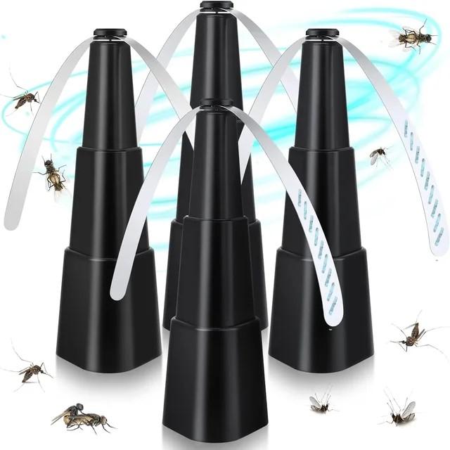 Shrunken Fan Blade Fly Repeller Indoor and Outdoor Multi-functional Automatic Fly Catcher Battery Plastic Mosquito Fan