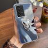 Luxury Bling Rhinestone Heart Ring Bracket Clear Phone Case for Samsung Galaxy A71 4G,A51 4G Stand Cover