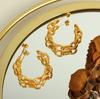 Personalized Exaggerated Chain C-shaped Earrings Titanium Steel Plated 18k Gold Simple and Versatile Titanium Steel Earrings Earrings Women