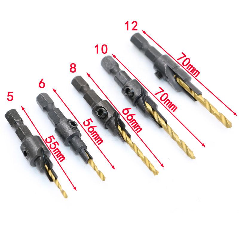 Hexagonal Countersink Drill Set for Woodworking