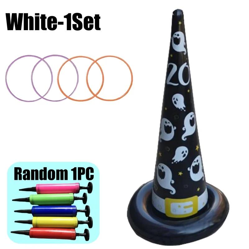 Halloween Games Inflatable Witch Hat Ring Toss Game Halloween Inflatable Ring Toss Game Halloween Indoor Outdoor Family Game