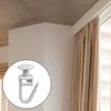 100Pcs Curtain Track Lockable Hook Curtain Gliders with 6Pcs Rails Stoppers for Window Curtain Rails Ceiling Gliders Set