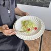 Creative Ceramic Tableware White Ceramic Plates Flower-shaped Salad Plates Home Steak Pasta Dinner Plates Kitchen Accessories