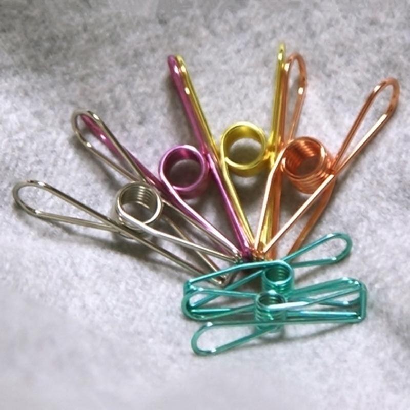 5 Pcs Multipurpose Windproof Clothespin Stainless Steel Marine Grade Durable Pegs Metal Hanging Clips for Clothes Towels Socks
