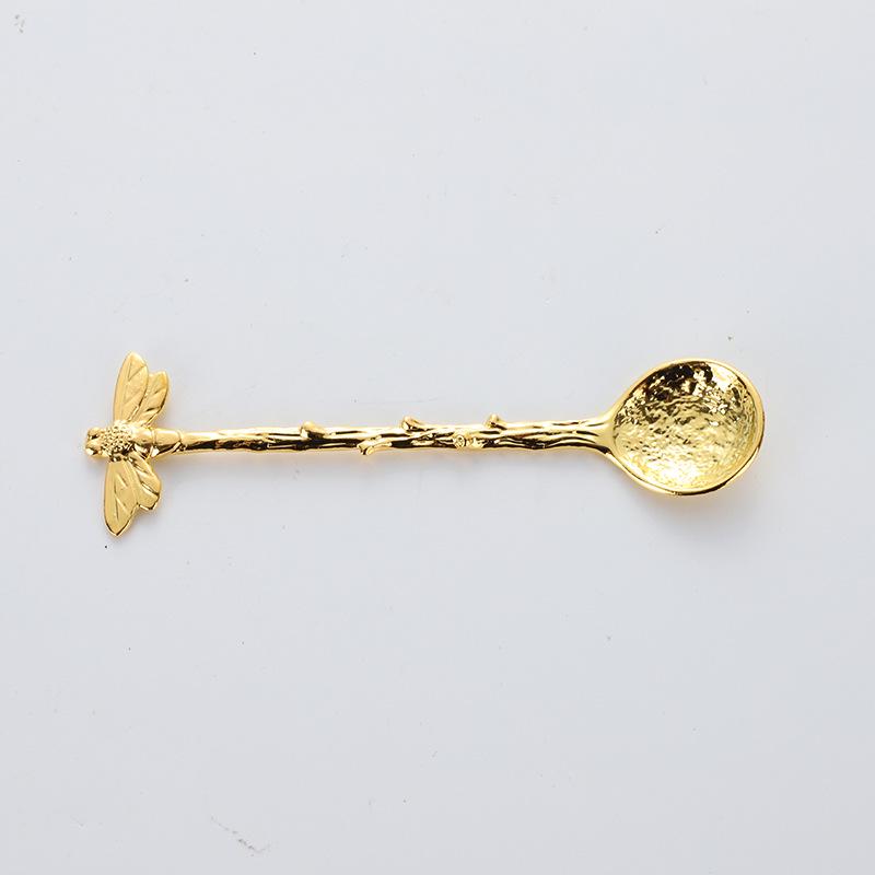 Kaffeelöffel Vintage Libellenzweige Blätter Form Mini Eis Kuchen Milch Rührlöffel Küchenhelfer