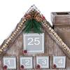 Wooden Advent Calendar With 25 Storage Drawers, Christmas House Shaped Countdown Calendar, Wooden Holiday Ornament For Home Tabletop Decoration