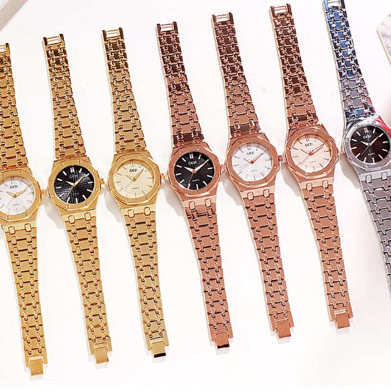 Fashion Atmospheric Steel Belt Women'S Watch With Casual Waterproof Quartz Watch
