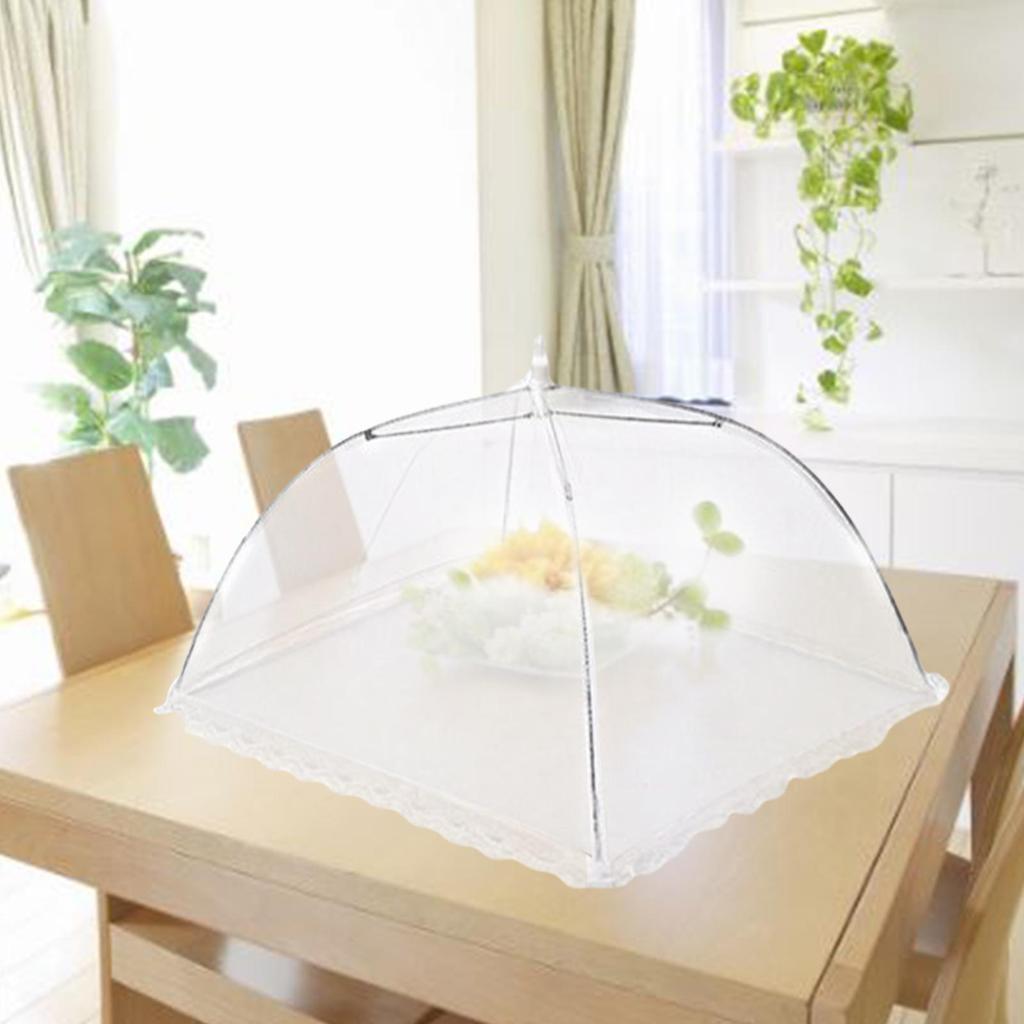 Copertura in Rete Pieghevole per Cibo da Cucina Tenda Ombrello Anti-Mosche Copertura per Frutta Verdura Coperchio Traspirante a Prova di Insetti Gadget di Protezione per Cibo