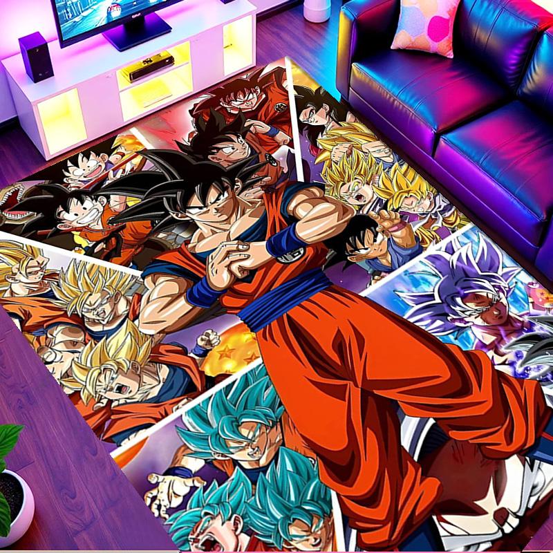 DRAGON BALL Print Rug, Washable Floor Carpet, For Entryway Dorm Laundry Room Office Study, Home Decor Birthday Christmas Gift