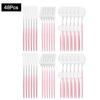 48Pcs Red Gold Cutlery Set Mirror Dinnenrware Set Stainless Steel Flatware Dinner Knife Fork Spoon Teaspoon For Home Tableware