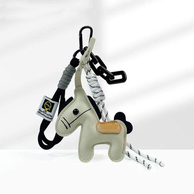 Bag Charm Leather Fashion Leather Pendant With Braided Rope Bag Gift All-purpose Bag Hanging Accessory