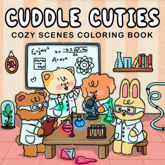 Children's Cartoon Coloring Book: Cute, Comfortable, Warm, Stress Relief, Simple Graffiti Drawing for Kids