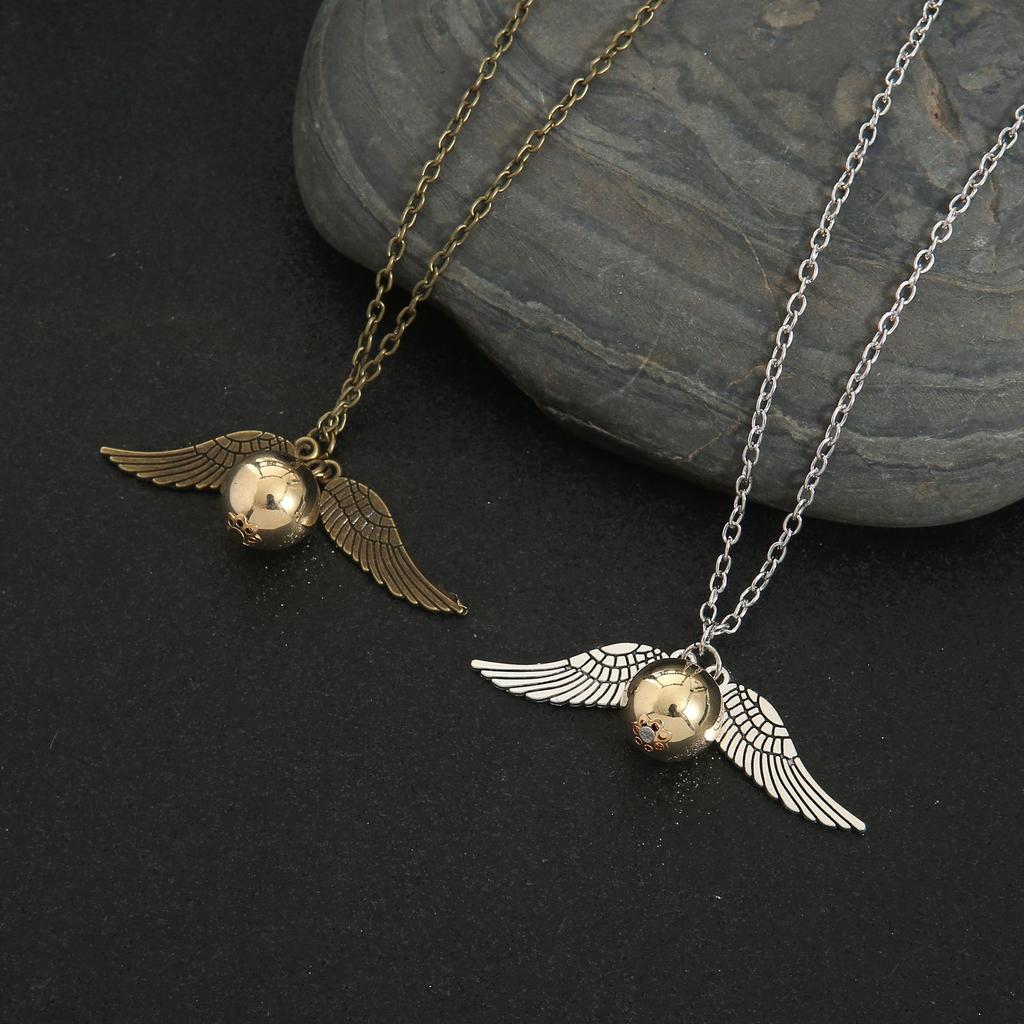 Harry Potter Altın Snitch Yıldızlı Alan Ölüm Yadigarları Altın Kolye