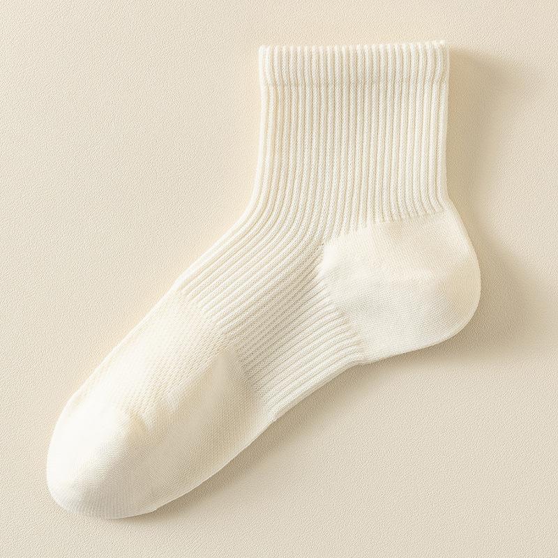 Short Socks, Pure Cotton Women's Spring and Summer Thin Right-angle Socks, Women's Boneless Anti-roll Boat Socks, Sports Women's Socks