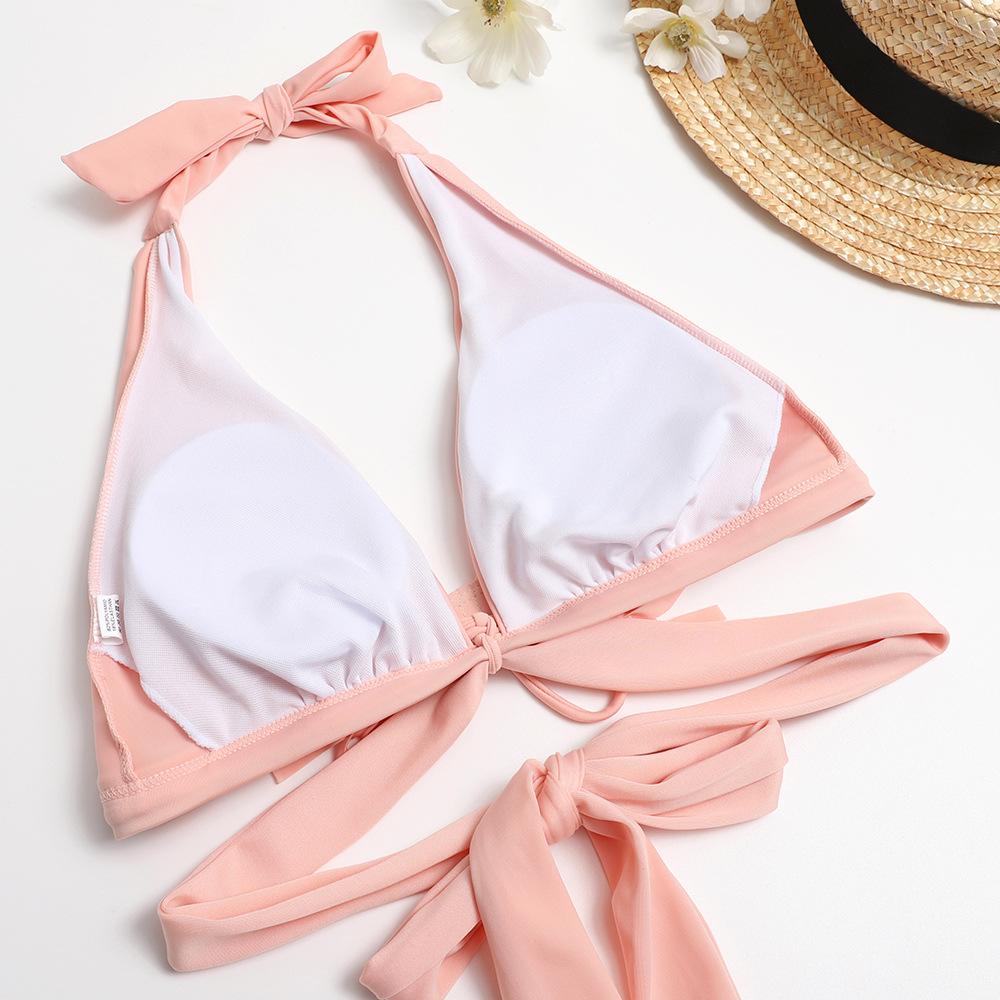 Letni strój kąpielowy dla pań Seksowne bikini z wysokim stanem strój kąpielowy z rozcięciem