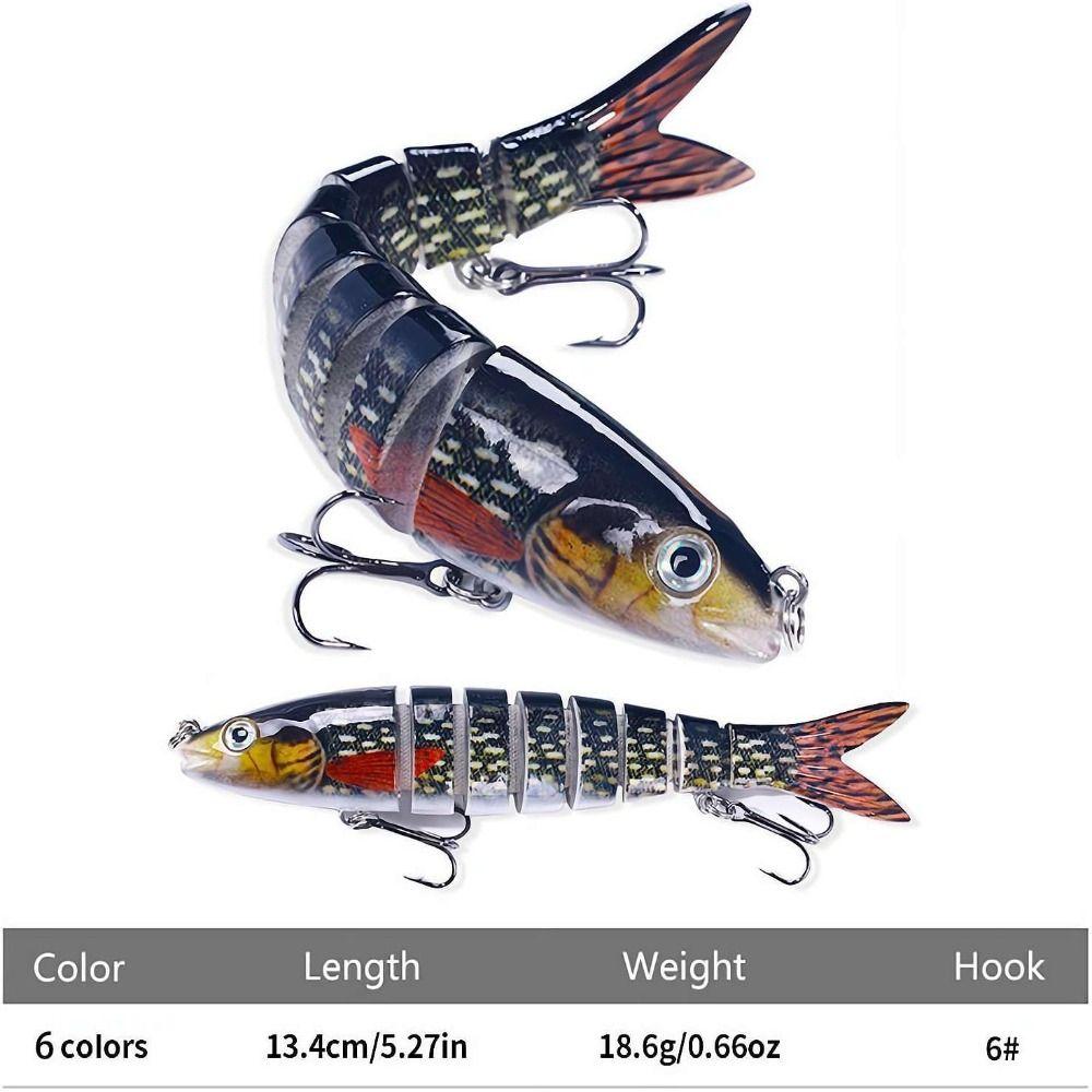 Künstliche Angelköder Mehrteilige Hecht-Wobbler Swimbait Crankbait Angelgeschenke