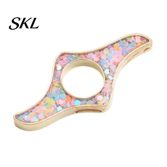 Eye-catching Glitter Bookmark Book Page Holder, Thumb Ring Holder for Reading, Smooth Edge Metal Opener Reading Accessory Students Readers