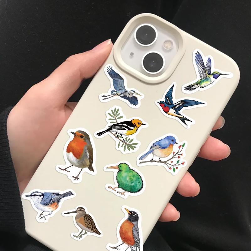 500Pcs/Roll Bird Roll Stickers Phone Scrapbook Envelope Gift Water Cup Guitar Skateboard Notebook Waterproof Decorative