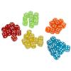 50Pcs 6 Sided Game Dice Set Round Corner Translucent Dice for Board Games Math Games