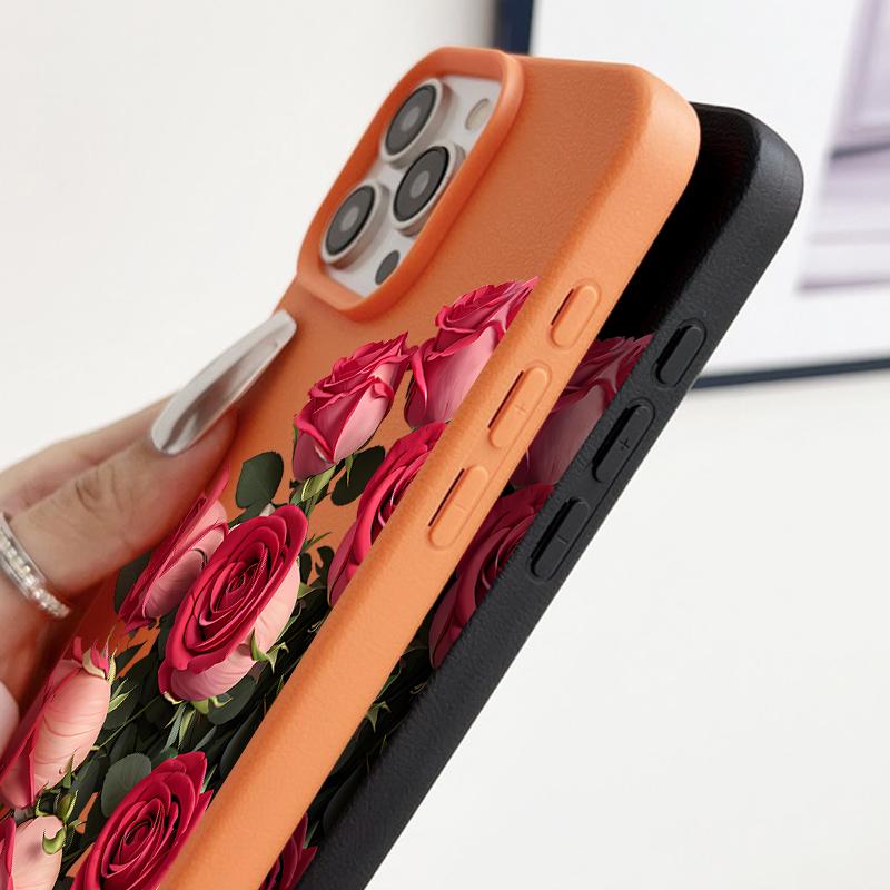 Luxury Rose Flower Phone Case For iPhone 17 Pro Max Funda iPhone 16 Pro Max 15 14 13 12 11 16e Air TPU Silicone Soft Cover Coque