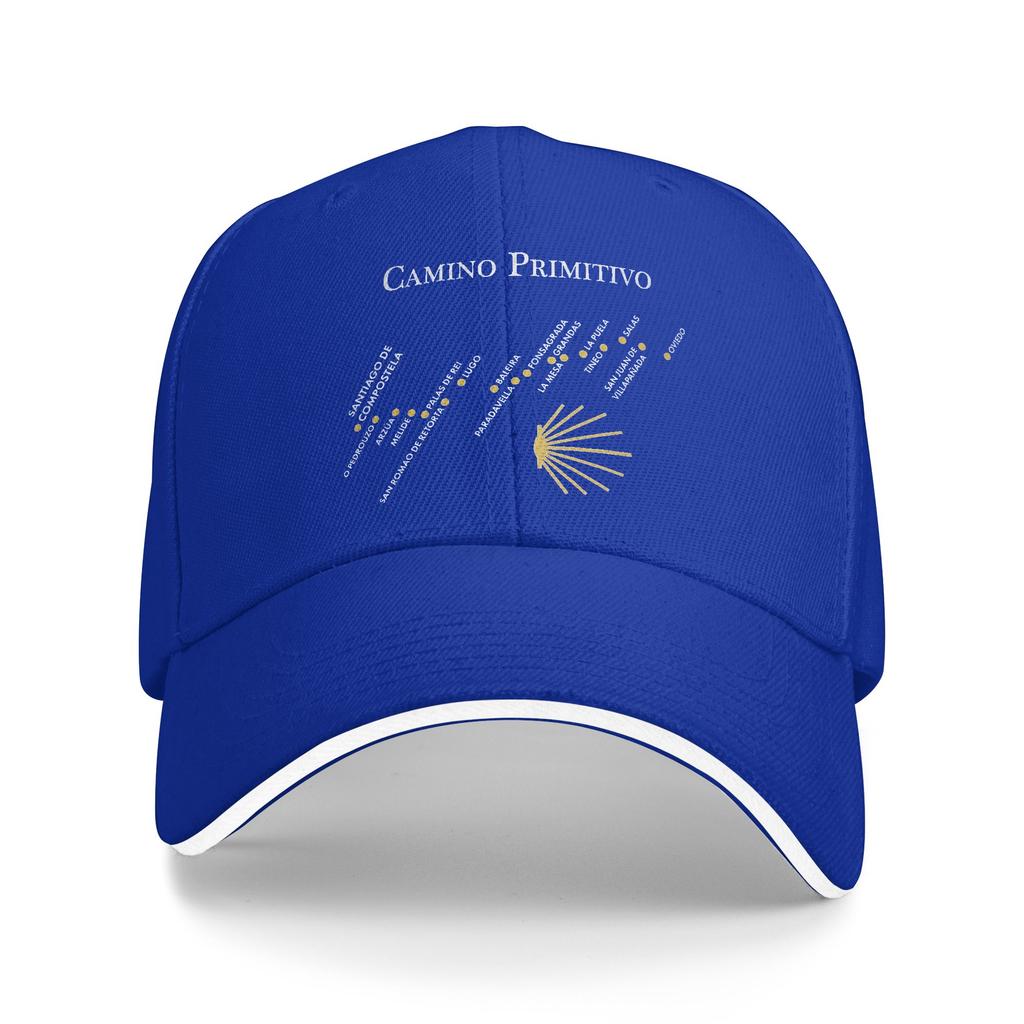 Unisex Women Camino De Santiago Buen Camino Sandwich Hat Vintage Baseball Caps Polyester Sun Hats Breathable Sun Caps Summer