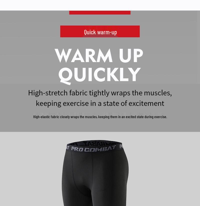 Men's Quick-Dry High-Elastic Compression Sports Leggings for Summer