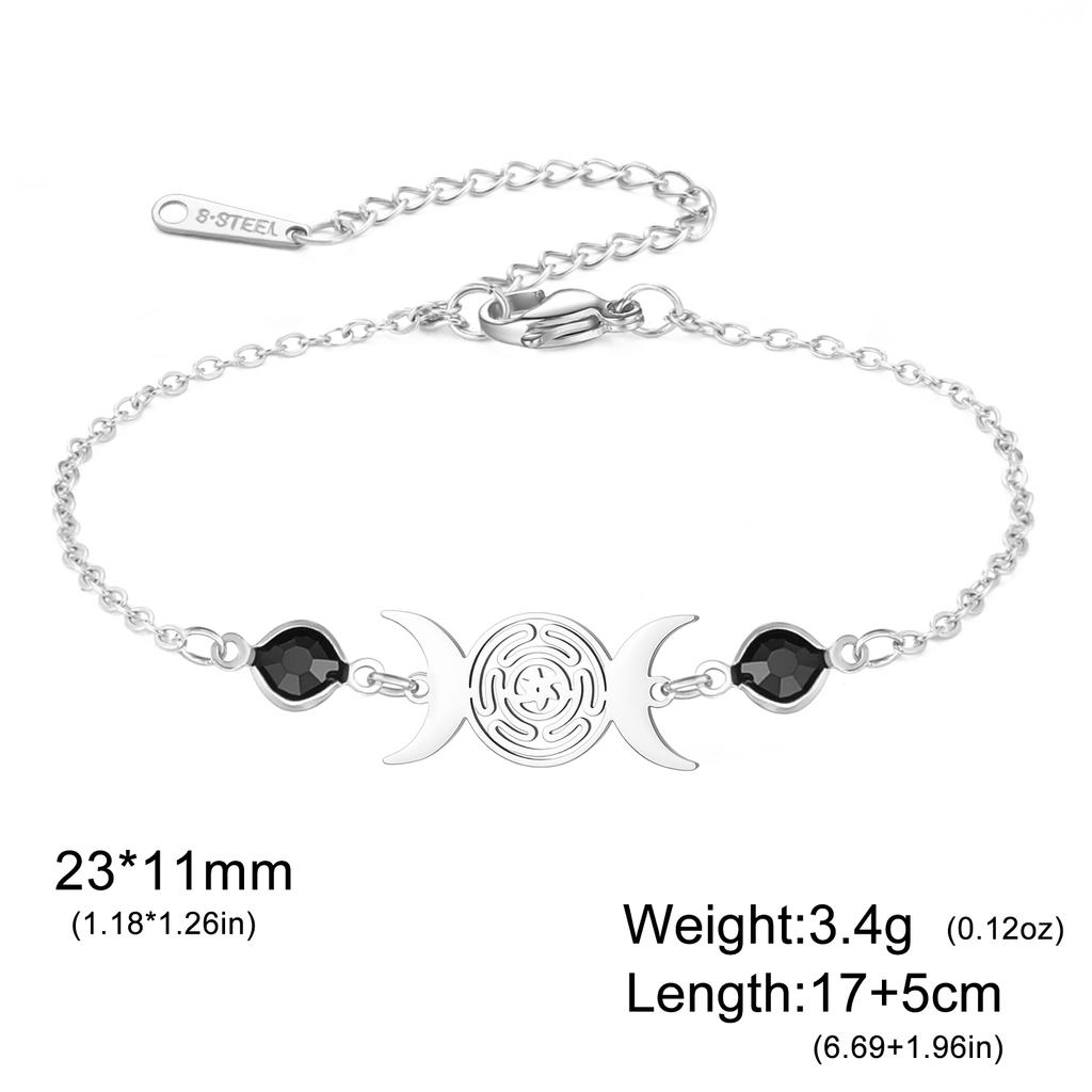 Hekate Armband Dreifache Mondgöttin Schutzarmbänder Für Frauen Hekate Mythologie Pagan Amulett Mondstein Schmuck Geschenke