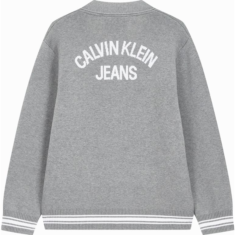 Calvin Klein V-Neck Letter Print Long Sleeve Knit Top Unisex tops J324407