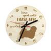 Lhasa Apso - Clock with Dog, Wooden Clock with Engraving, Personalised Clock by