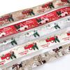 78,74-Zoll-Weihnachtsband, klassisches Verpackungs-Weihnachtsbaumband, Kranzschleifen, DIY-Stoffwirbelband, Sackleinenband mit Drahtkante, Geschenk