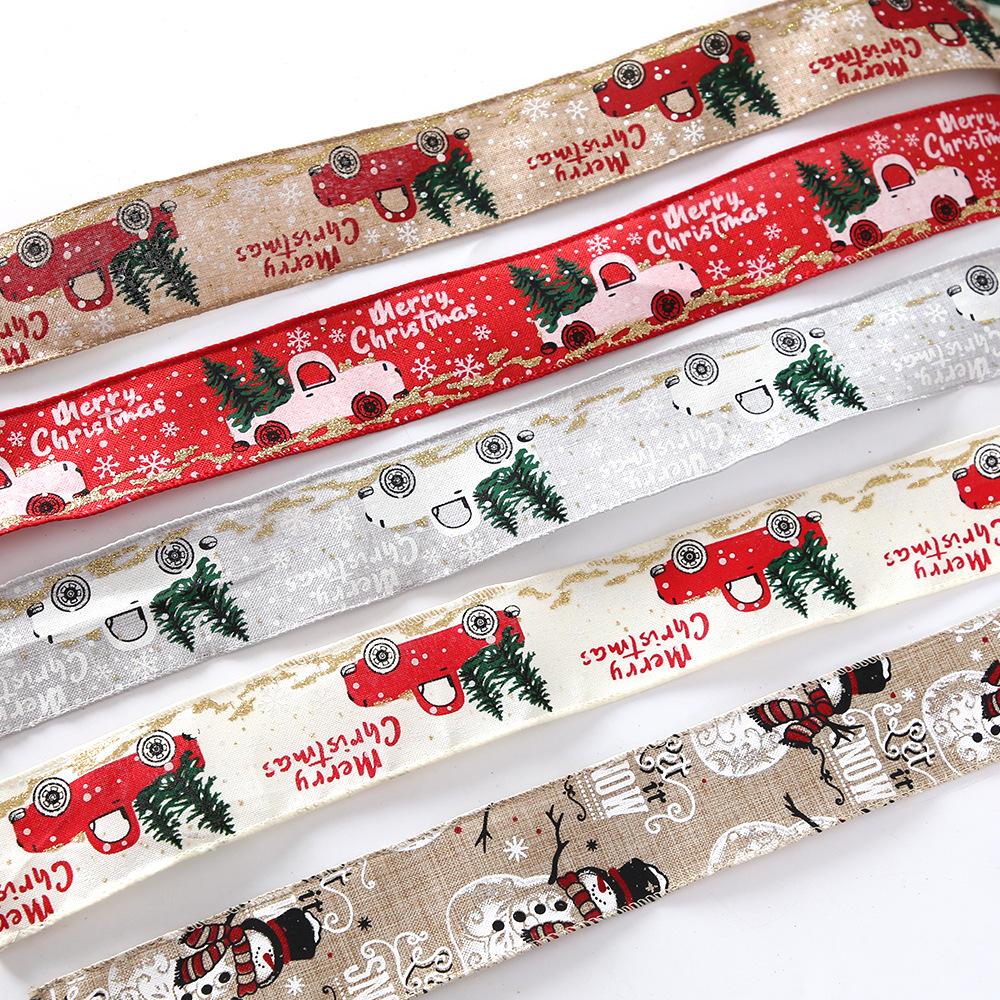 78,74-Zoll-Weihnachtsband, klassisches Verpackungs-Weihnachtsbaumband, Kranzschleifen, DIY-Stoffwirbelband, Sackleinenband mit Drahtkante, Geschenk