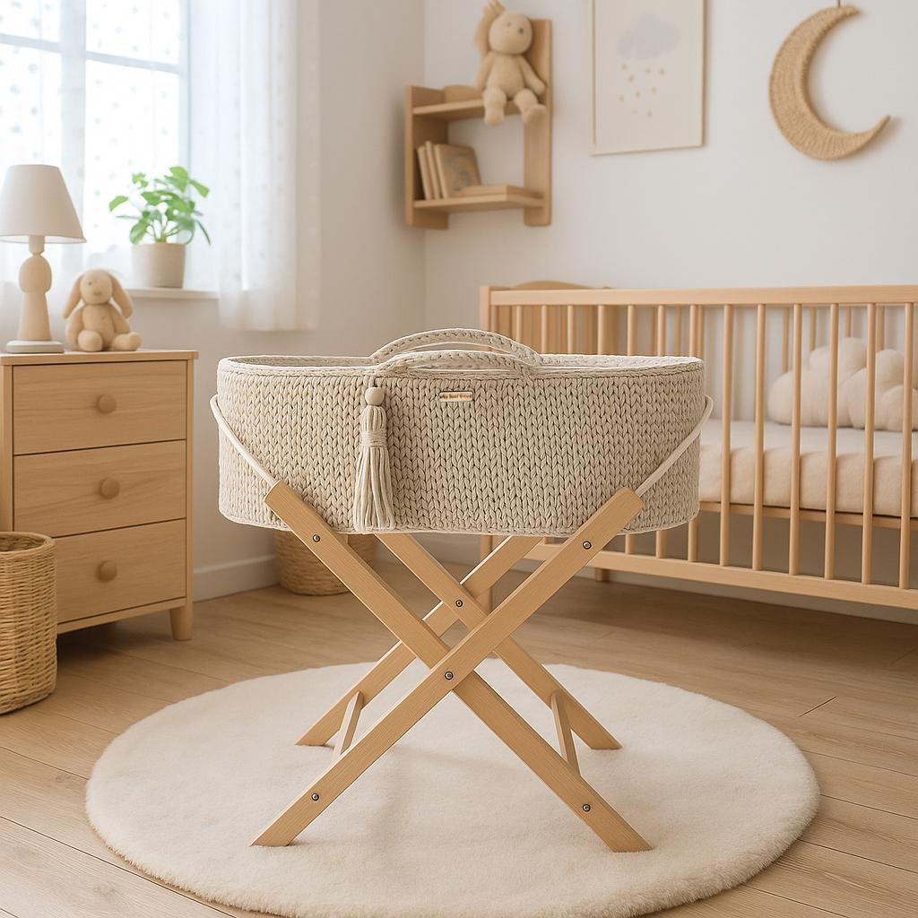 Mattress for Moses basket BOHO - SILVER with silver ions
