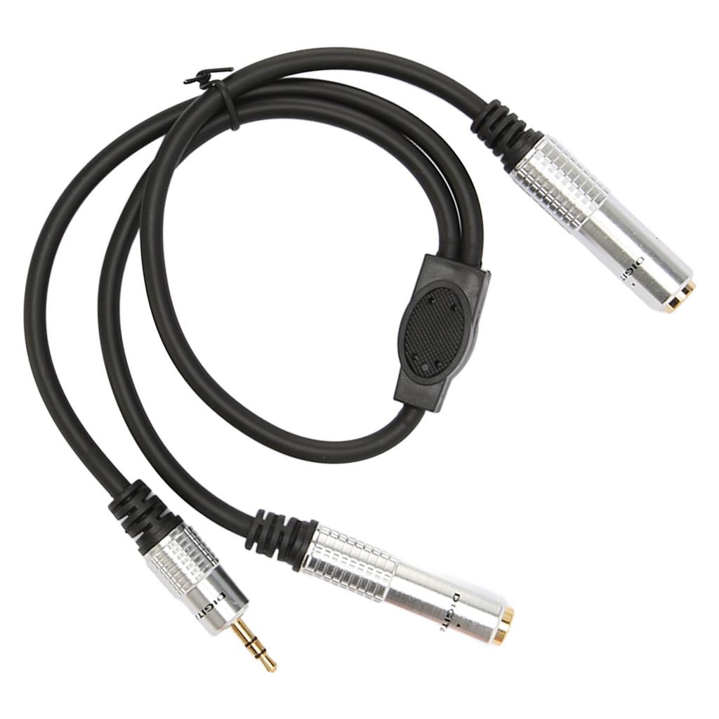 6.35mm Female To 6.35mm Female 3.5mm Male Cable Professional Stereo Sound Adapter for Amplifier Microphone Mixer Speaker