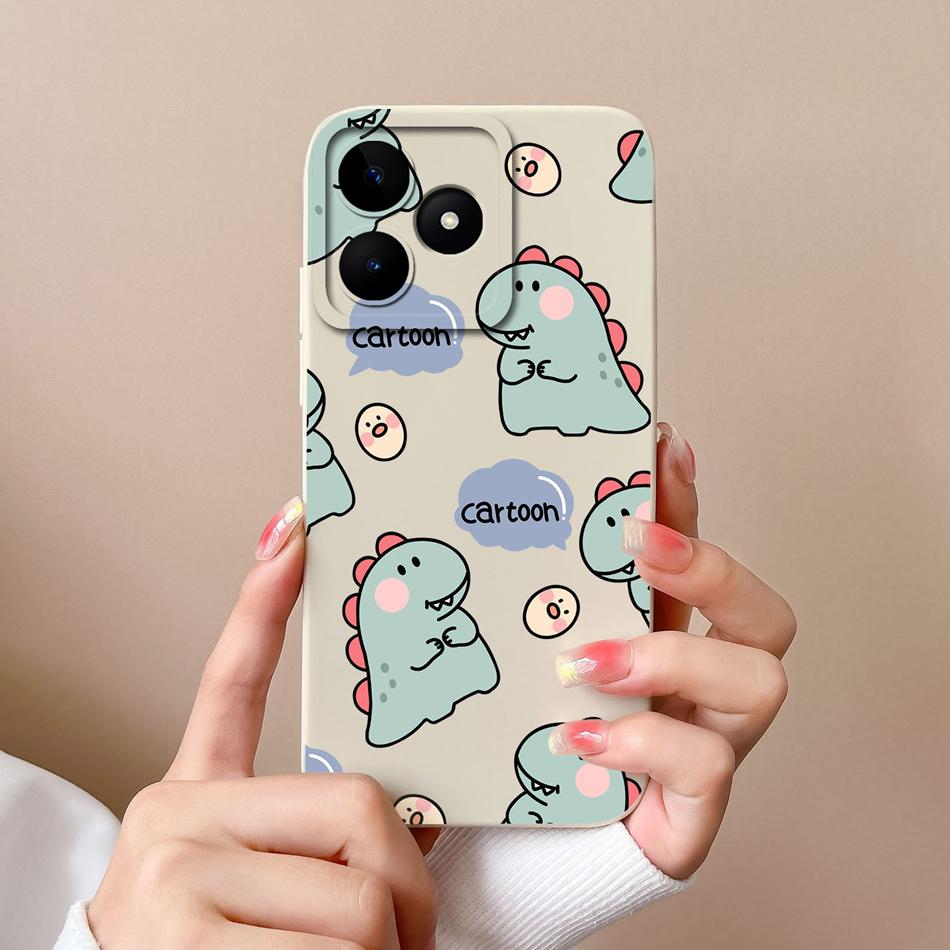 Coque Simple Pour Realme Note 50 Style Décontracté Protection Complète Anti-Choc Coque Arrière Silicone Liquide Doux Modèle RMX3834 Coque