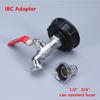 IBC Tank Tap Valve Joint Accessories Ton Drum Adapter S60*6 Turn Brass Faucet 1/2'' 3/4 Inch Water Connector Fitting